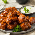Heat and Sweet Chicken Wings with Creamy Lime Dipping Sauce
