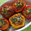Couscous Stuffed Red Peppers