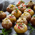 Sweet and Savory Greek Goat Cheese Stuffed Potato Bites