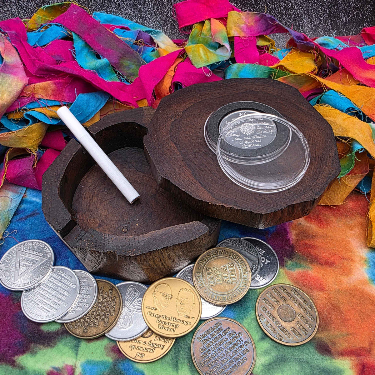 Hand-Carved Recovery Chip Holder Ashtray | One Sober Gypsy – Gypsy