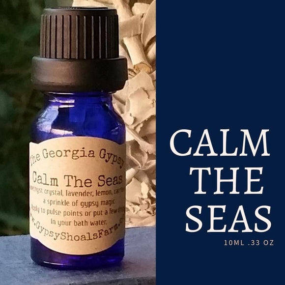 Calm the Seas georgia gypsy crystal infused energy reiki charged calming essential oil blend
