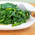 Sauteed Spinach with Honey Garlic and Figs
