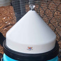 5-gallon-bucket-cover-chicken-anti-roost-lid-crystal-finial-shabby-chic-poultry-pyramid-white