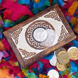 celtic hand-tooled wood relief alcoholics anonymous chip holder recovery gift keepsake God Box