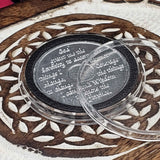 celtic hand-tooled wood relief alcoholics anonymous chip holder god box recovery gift