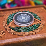 wood-relief-etched-twelve-step-recovery-chip-holder-triquetra-god-box-aventurine-inlay