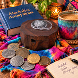 recovery-gift-AA-ash-tray-chip-holder-wood-box