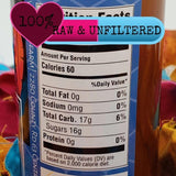 nutrition label pure raw unfiltered wildflower honey gyps shoals farm
