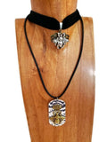 vintage bee choker black velvet bee pendant and choker necklaces